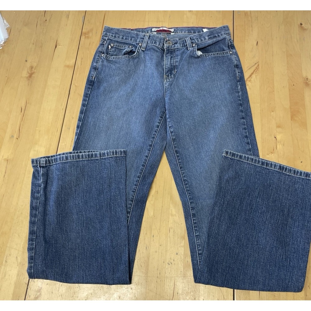 Tommy Hilfiger Low Rise Flare Jeans Womens 8 Long Blue Stretch Denim 2005 - Picture 4 of 5